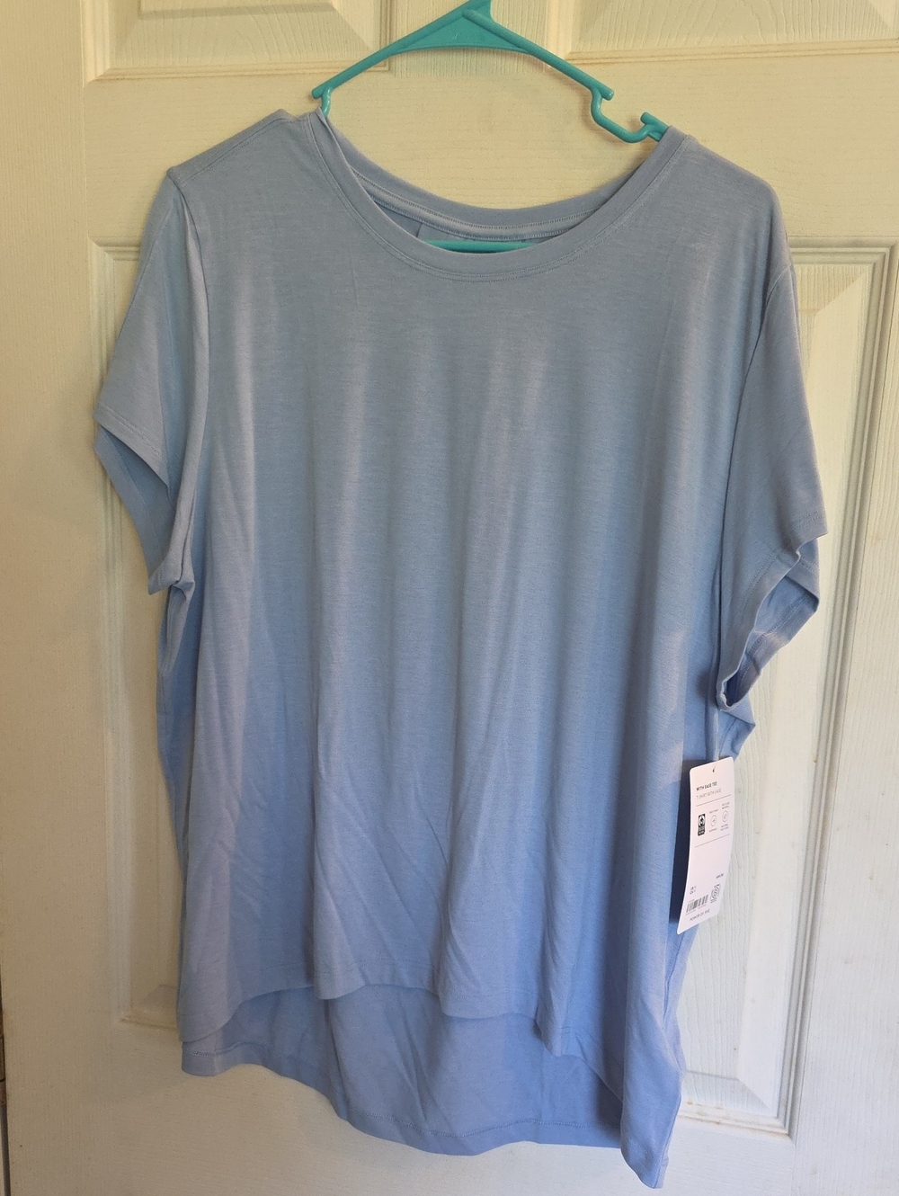 Athleta Pale Blue Short Sleeve Relaxed Crew Top